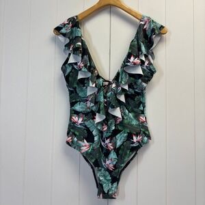 Sporlike Womens Tropical One Piece Bathing Suit Size S Beach Vacation Travel